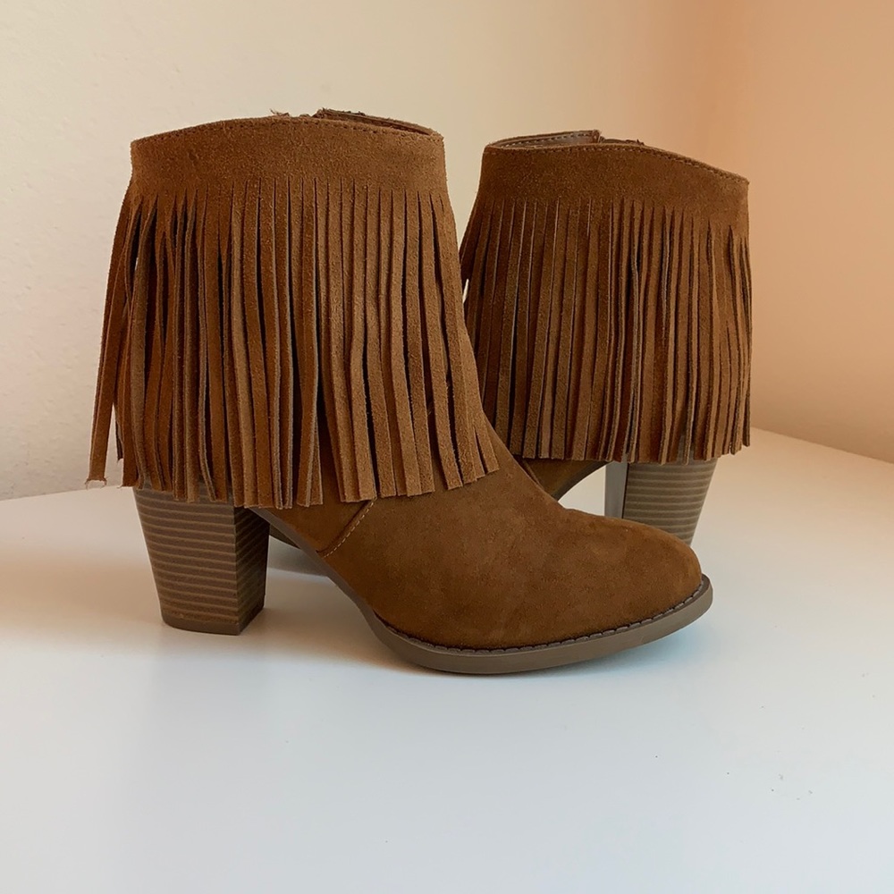 Fringe Booties - 9